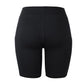 Black Ladies cotton leggings shorts with pockets