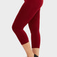 Sofra dark red  plus size capri tights/ leggings