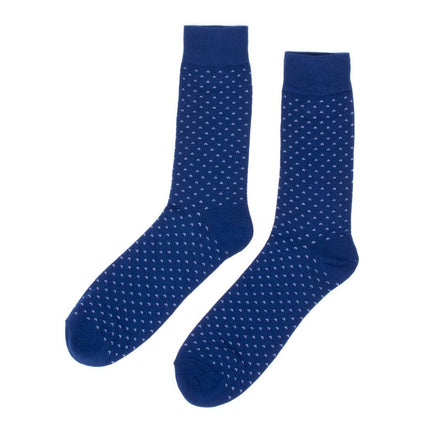 Men's navy fancy dress socks