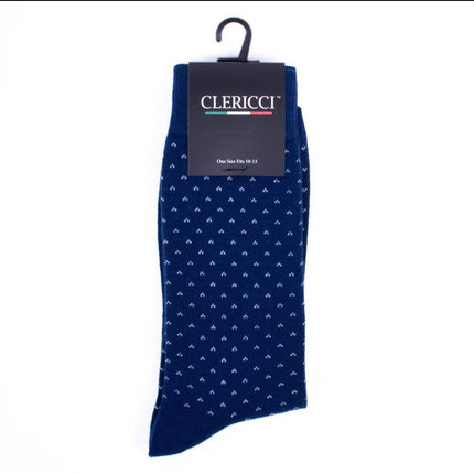 Men's navy fancy dress socks