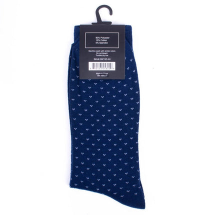 Men's navy fancy dress socks