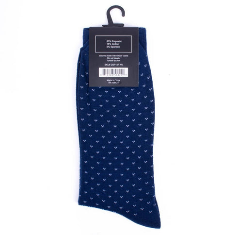 Men's navy fancy dress socks