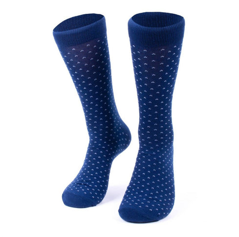 Men's navy fancy dress socks