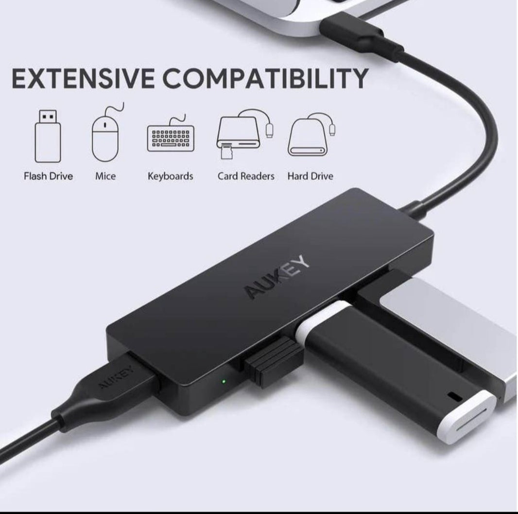 Aukey ultra slim USB-C to USB-A data hub