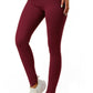 Burgundy fleece lined leggings