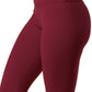 Burgundy fleece lined leggings