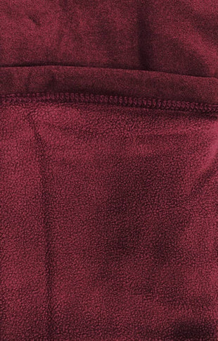 Burgundy fleece lined leggings