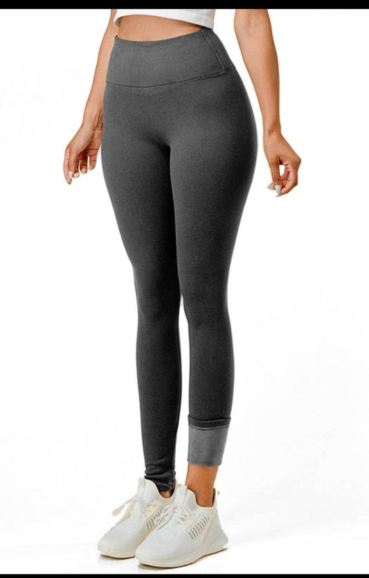 Grey fleece lined leggings