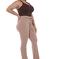 Women's flare pant with seam detail and waist tie