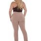 Women's flare pant with seam detail and waist tie