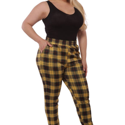 Plus size shirred waist and cuff joggers pants