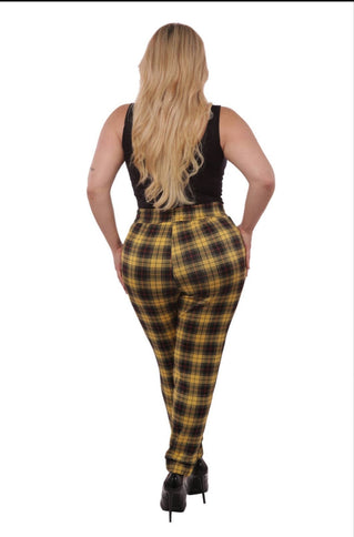 Plus size shirred waist and cuff joggers pants