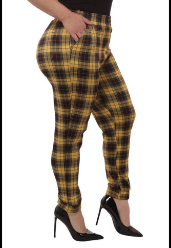 Plus size shirred waist and cuff joggers pants