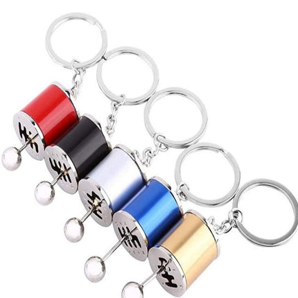 Silver shifter keychain fidget