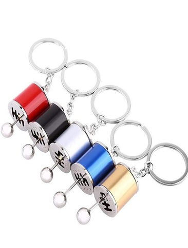 Silver shifter keychain fidget