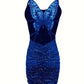 Glitter butterfly bodycon dress