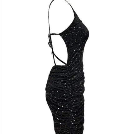 Glitter butterfly bodycon dress