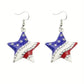 Star independence day earrings