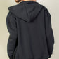 Graphic Drop Shoulder Zipper Up Hoodie