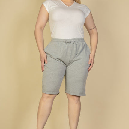 Plus Size French Terry Bermuda Shorts