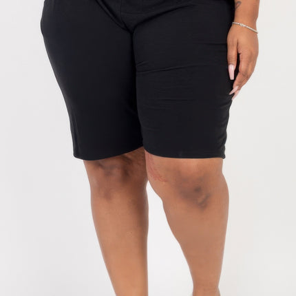 Plus Size French Terry Bermuda Shorts