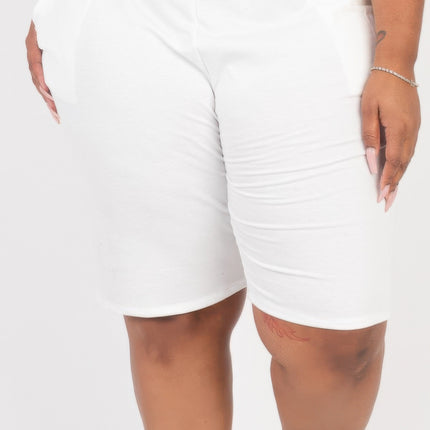 Plus Size French Terry Bermuda Shorts