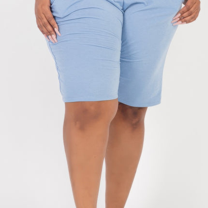 Plus Size French Terry Bermuda Shorts