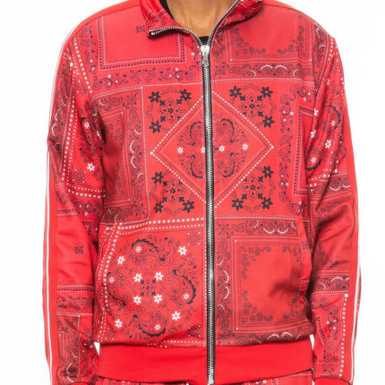 Mens Paisley Bandana Track Jacket