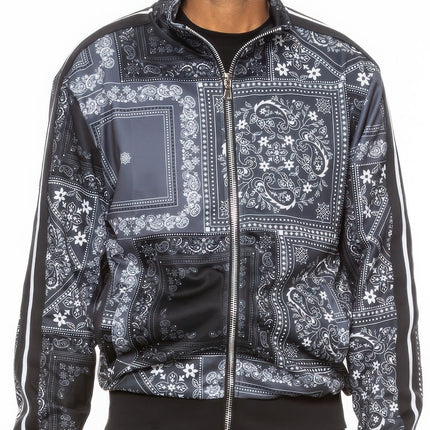 Mens Paisley Bandana Track Jacket