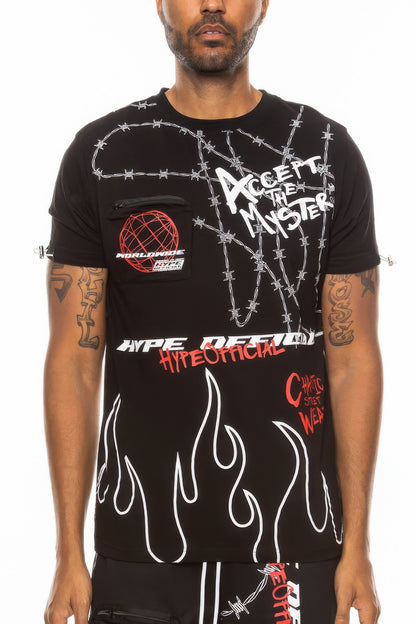 Graphic Print Hype Electric Tee