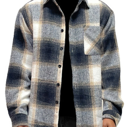 Mens Flannel Shirt Jacket Shacket