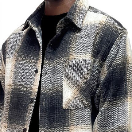 Mens Flannel Shirt Jacket Shacket