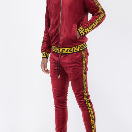 Track Set Velour Status Print Suit