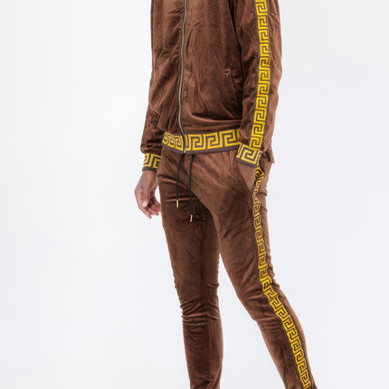 Track Set Velour Status Print Suit