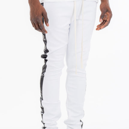 Leather Tape Track Pants