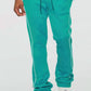 Mens Side Pipe Stacked Flare Pants