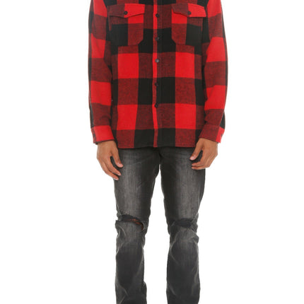 Mens Checkered Soft Flannel Shacket