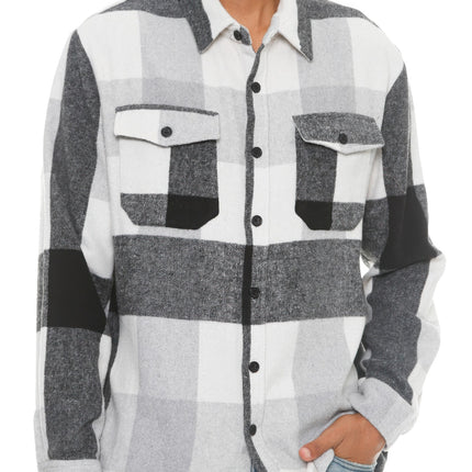 Mens Checkered Soft Flannel Shacket