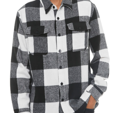 Mens Checkered Soft Flannel Shacket