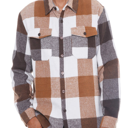 Mens Checkered Soft Flannel Shacket