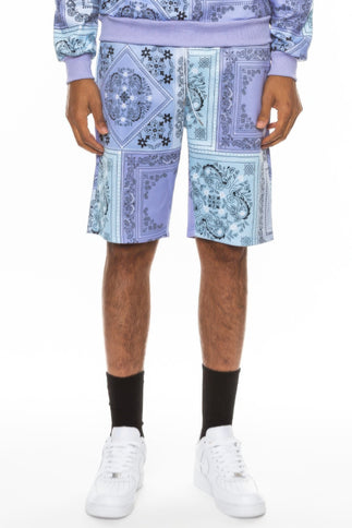 Mens Paisley Bandana Print Shorts