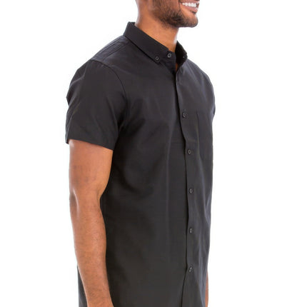 Men's Casual Short Sleeve Solid Shirt