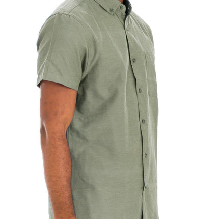 Men's Casual Short Sleeve Solid Shirt