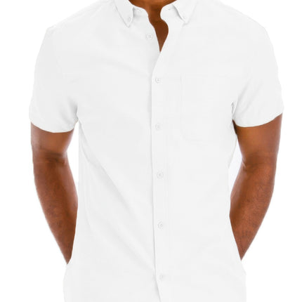 Men's Casual Short Sleeve Solid Shirt