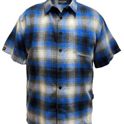 Mens Plaid Short Sleeve Flannel