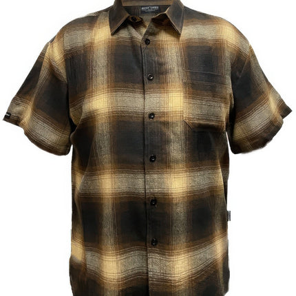 Mens Plaid Short Sleeve Flannel