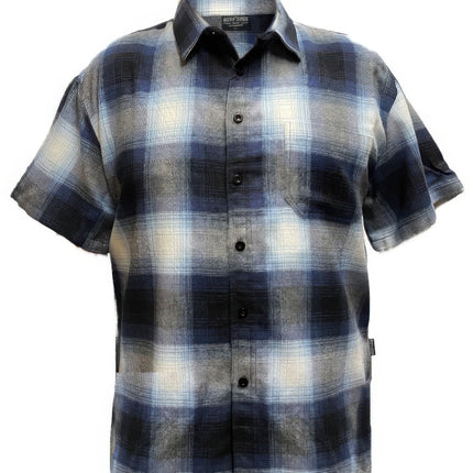 Mens Plaid Short Sleeve Flannel