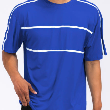 Round Neck Tape Stripe Tshirt