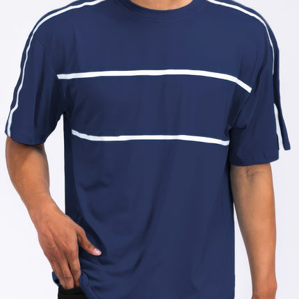 Round Neck Tape Stripe Tshirt