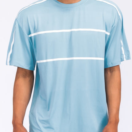 Round Neck Tape Stripe Tshirt